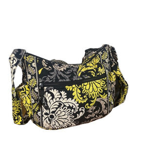 Vera Bradley Women’s Yellow Floral Quilted Shoulder Bag Purse